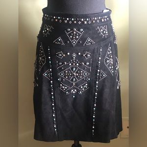 Diesel Black Gold Embellished Skirt Sz 40 New w/o tags